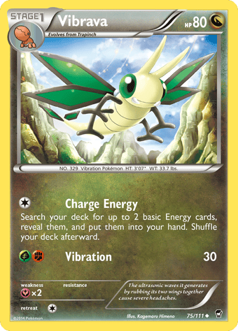 Vibrava Furious Fists Pokemon Card