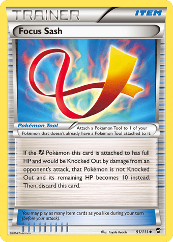 Focus Sash Furious Fists Pokemon Card