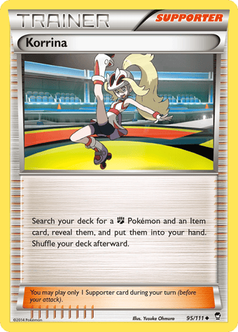 Korrina Furious Fists Pokemon Card