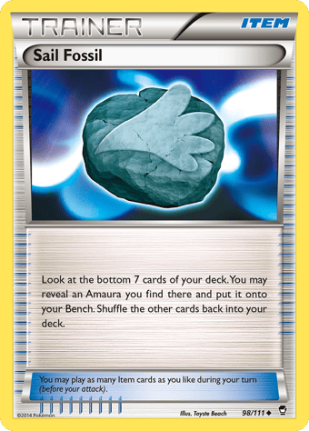 Sail Fossil Furious Fists Pokemon Card