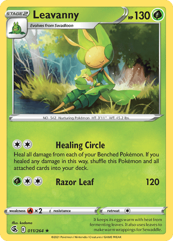 Leavanny Fusion Strike Pokemon Card