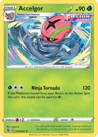 Accelgor Fusion Strike Pokemon Card