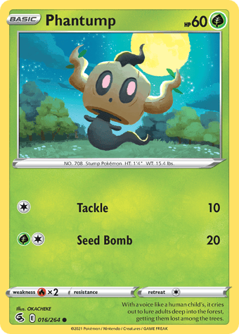Phantump Fusion Strike Pokemon Card