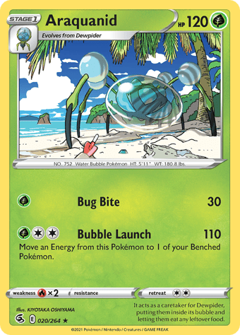 Araquanid Fusion Strike Pokemon Card