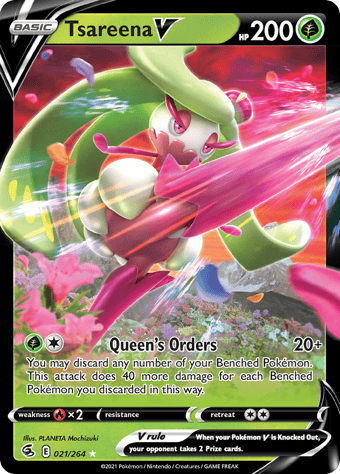 Tsareena V Fusion Strike Pokemon Card