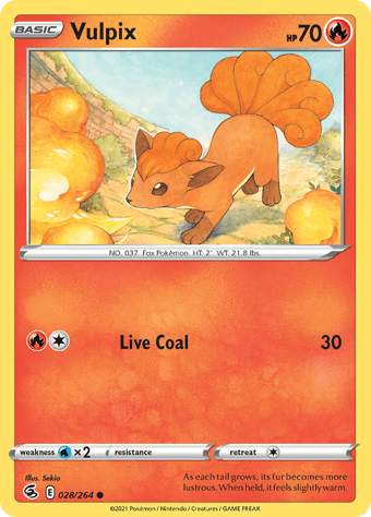 Vulpix Fusion Strike Pokemon Card