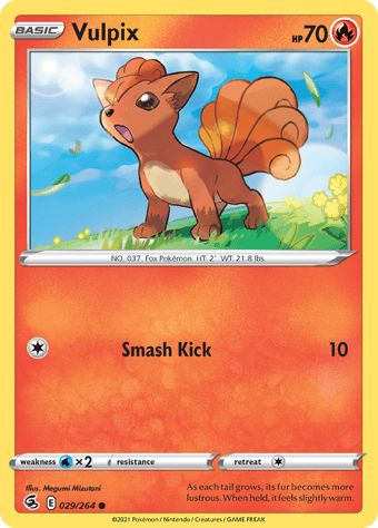 Vulpix Fusion Strike Pokemon Card