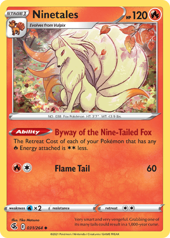Ninetales Fusion Strike Pokemon Card