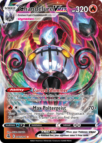 Chandelure VMAX Fusion Strike Pokemon Card