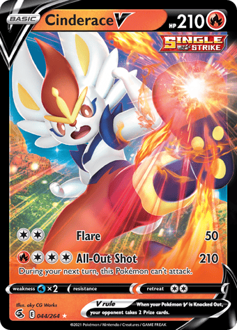 Cinderace V Fusion Strike Pokemon Card