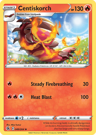 Centiskorch Fusion Strike Pokemon Card