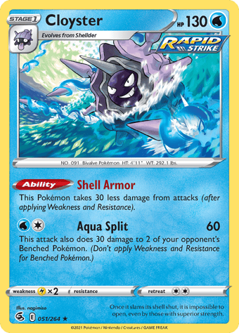 Cloyster Fusion Strike Pokemon Card