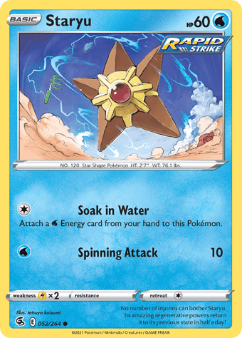 Staryu Fusion Strike Pokemon Card
