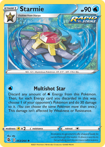 Starmie Fusion Strike Pokemon Card