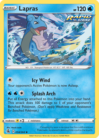 Lapras Fusion Strike Pokemon Card