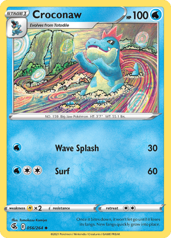 Croconaw Fusion Strike Pokemon Card