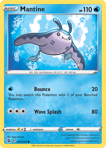 Mantine Fusion Strike Pokemon Card