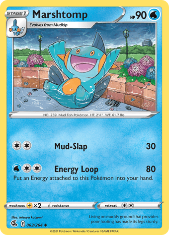 Marshtomp Fusion Strike Pokemon Card