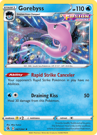 Gorebyss Fusion Strike Pokemon Card