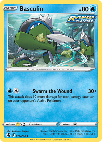 Basculin Fusion Strike Pokemon Card