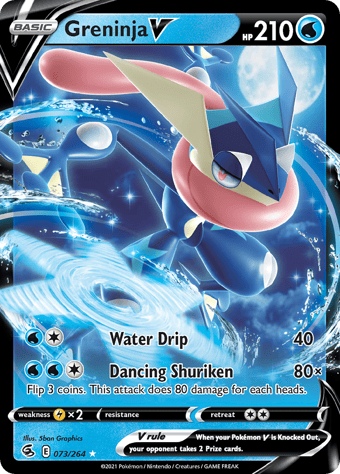 Greninja V Fusion Strike Pokemon Card