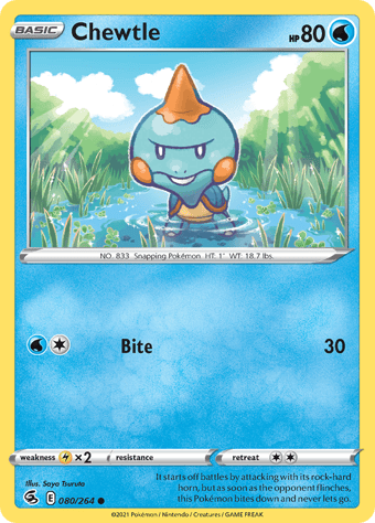 Chewtle Fusion Strike Pokemon Card