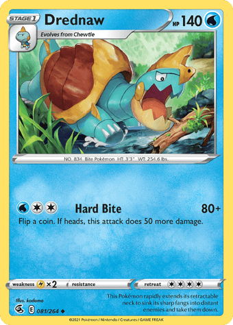 Drednaw Fusion Strike Pokemon Card