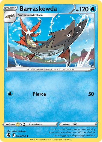 Barraskewda Fusion Strike Pokemon Card