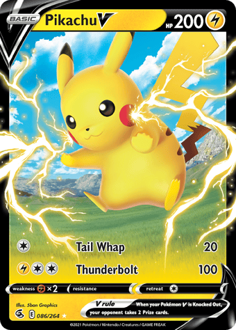 Pikachu V Fusion Strike Pokemon Card