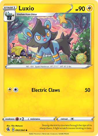 Luxio Fusion Strike Pokemon Card
