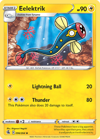 Eelektrik Fusion Strike Pokemon Card