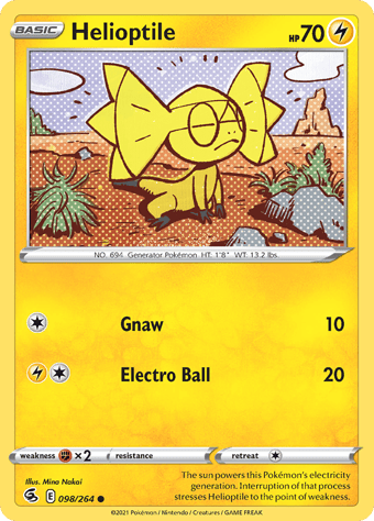 Helioptile Fusion Strike Pokemon Card