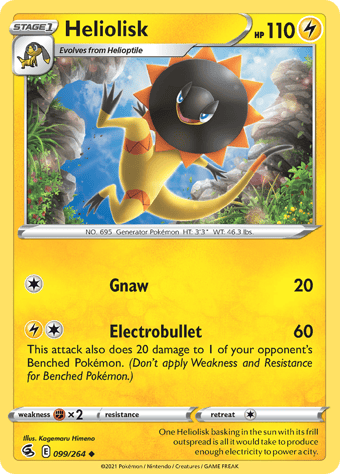 Heliolisk Fusion Strike Pokemon Card