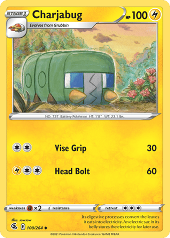 Charjabug Fusion Strike Pokemon Card