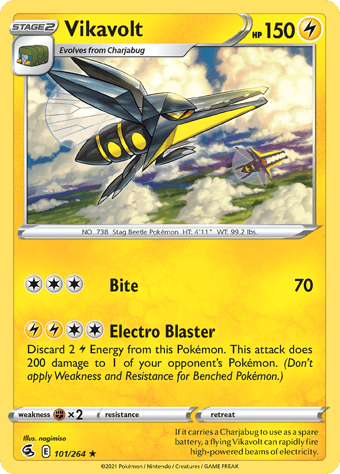 Vikavolt Fusion Strike Pokemon Card