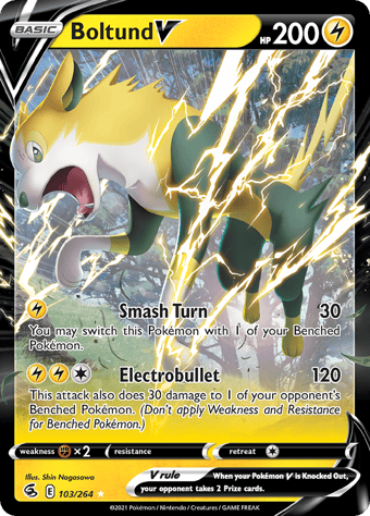 Boltund V Fusion Strike Pokemon Card