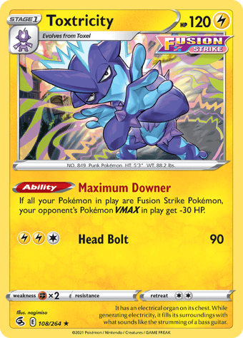 Toxtricity Fusion Strike Pokemon Card
