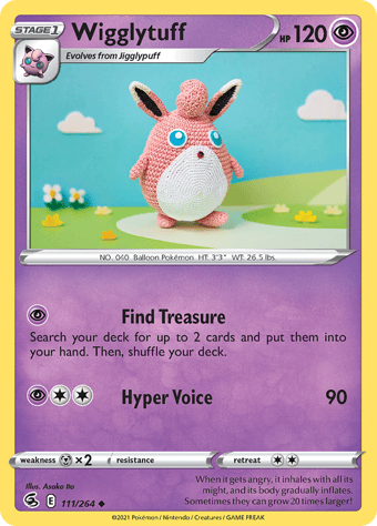 Wigglytuff Fusion Strike Pokemon Card