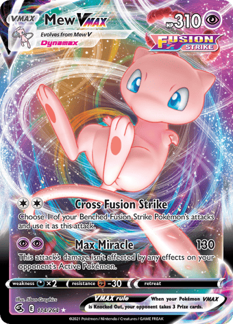 Mew VMAX Fusion Strike Pokemon Card