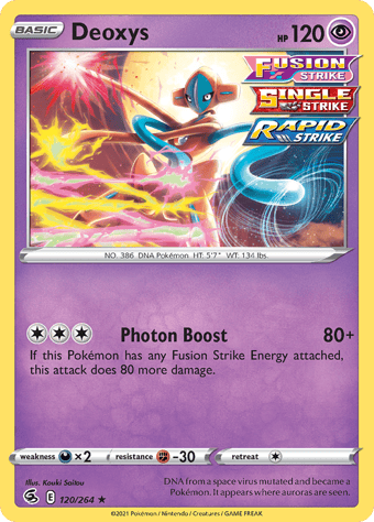 Deoxys Fusion Strike Pokemon Card