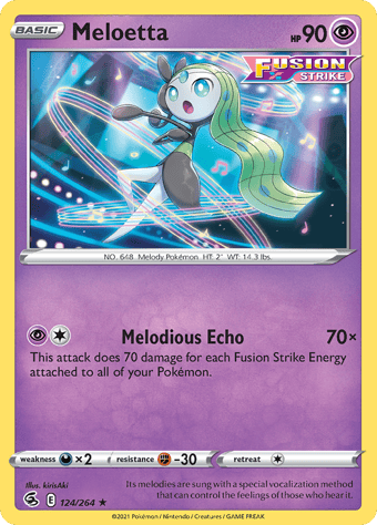 Meloetta Fusion Strike Pokemon Card