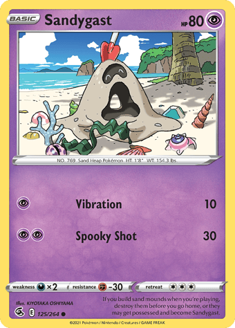 Sandygast Fusion Strike Pokemon Card