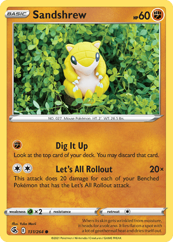 Sandshrew Fusion Strike Pokemon Card