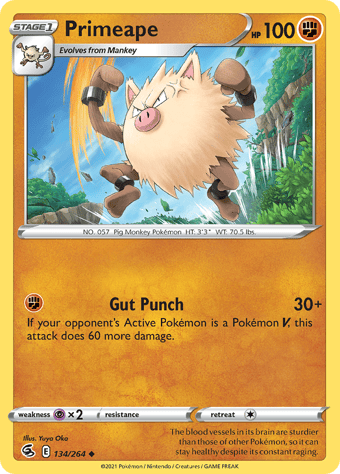 Primeape Fusion Strike Pokemon Card