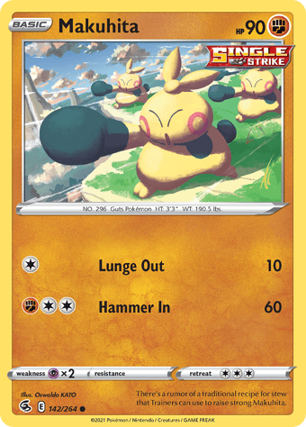 Makuhita Fusion Strike Pokemon Card