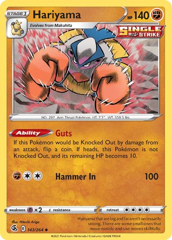 Hariyama Fusion Strike Pokemon Card