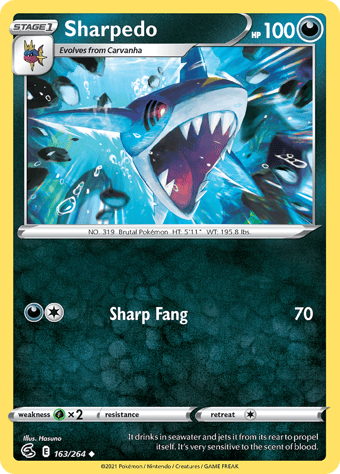 Sharpedo Fusion Strike Pokemon Card