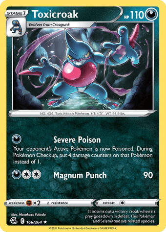 Toxicroak Fusion Strike Pokemon Card