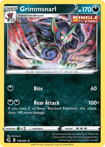 Grimmsnarl Fusion Strike Pokemon Card