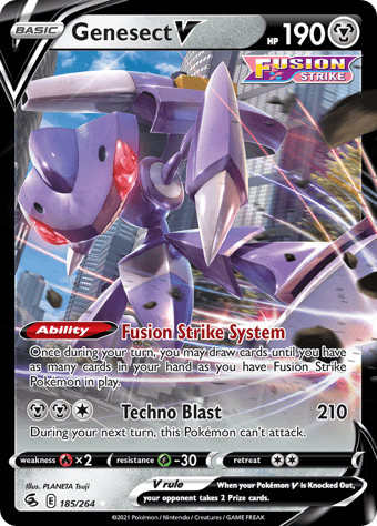 Genesect V Fusion Strike Pokemon Card